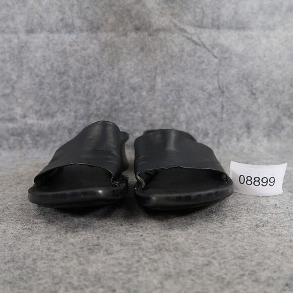 Reaction Shoes Womens 7 Sandals Kenneth Cole Slide Wedge Leather Black Classic - Picture 3 of 14